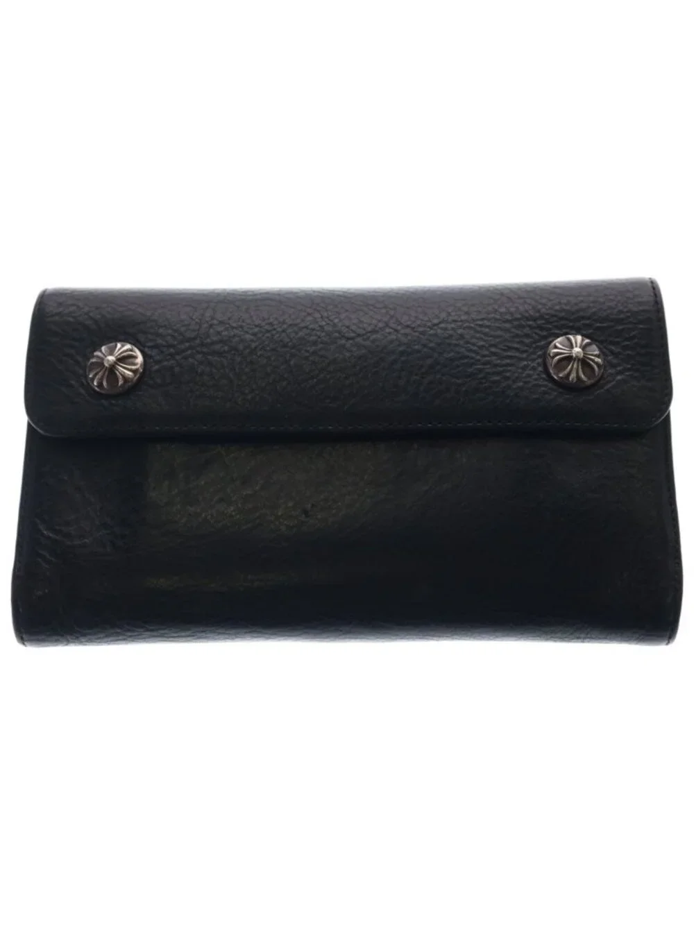 Chrome Hearts Wave Leather Wallet Black